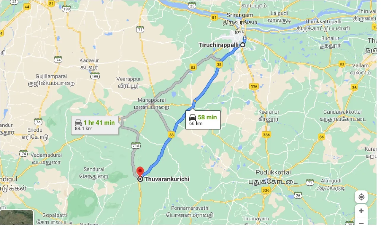 tiruchirappalli-to-thuvarankurichi-taxi