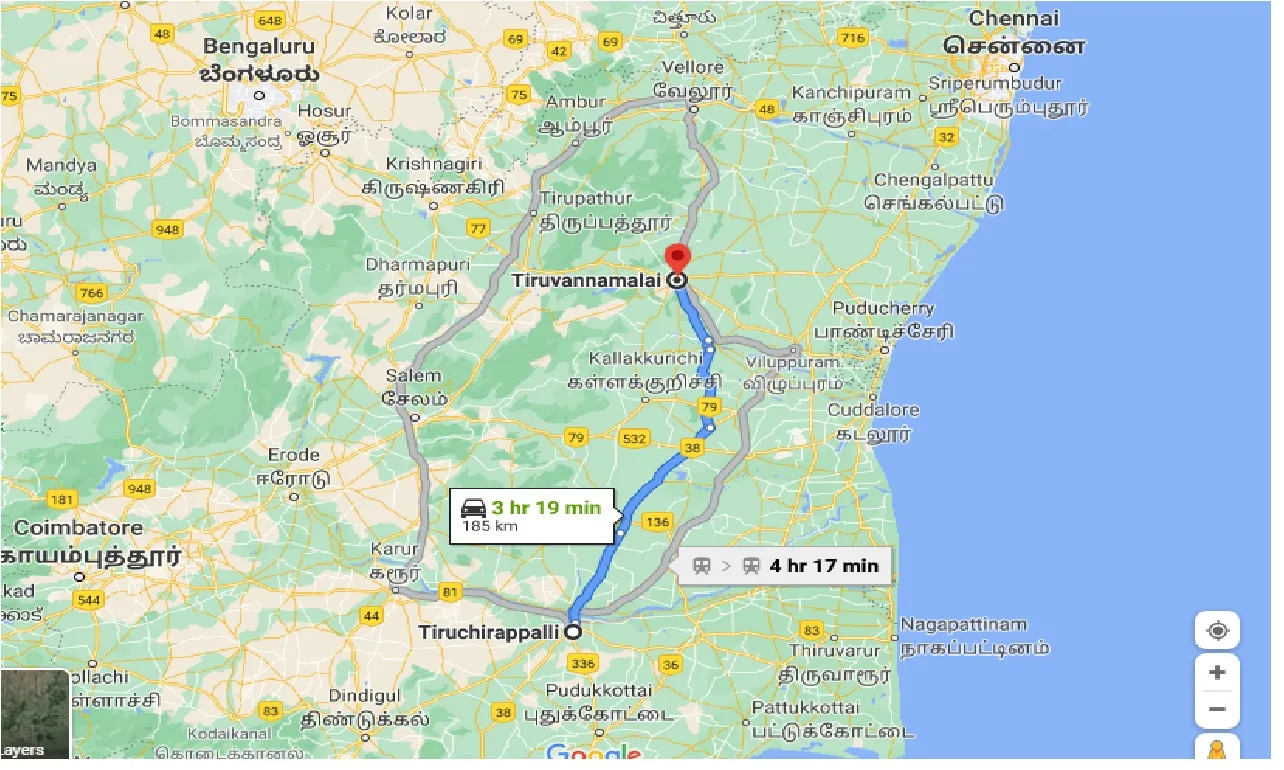 tiruchirappalli-to-tiruvannamalai-one-way