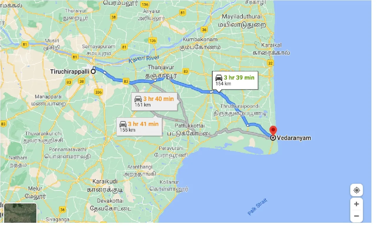 tiruchirappalli-to-vedaranyam-one-way