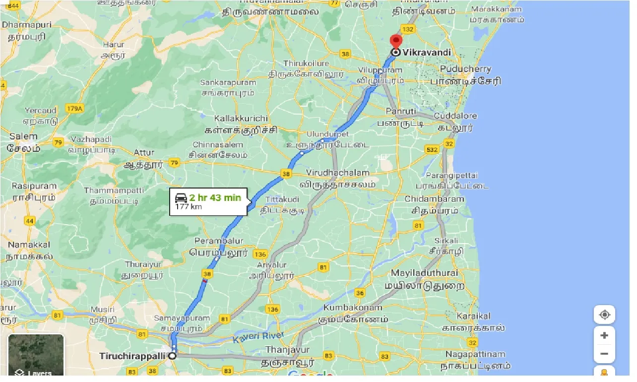 tiruchirappalli-to-vikravandi-one-way