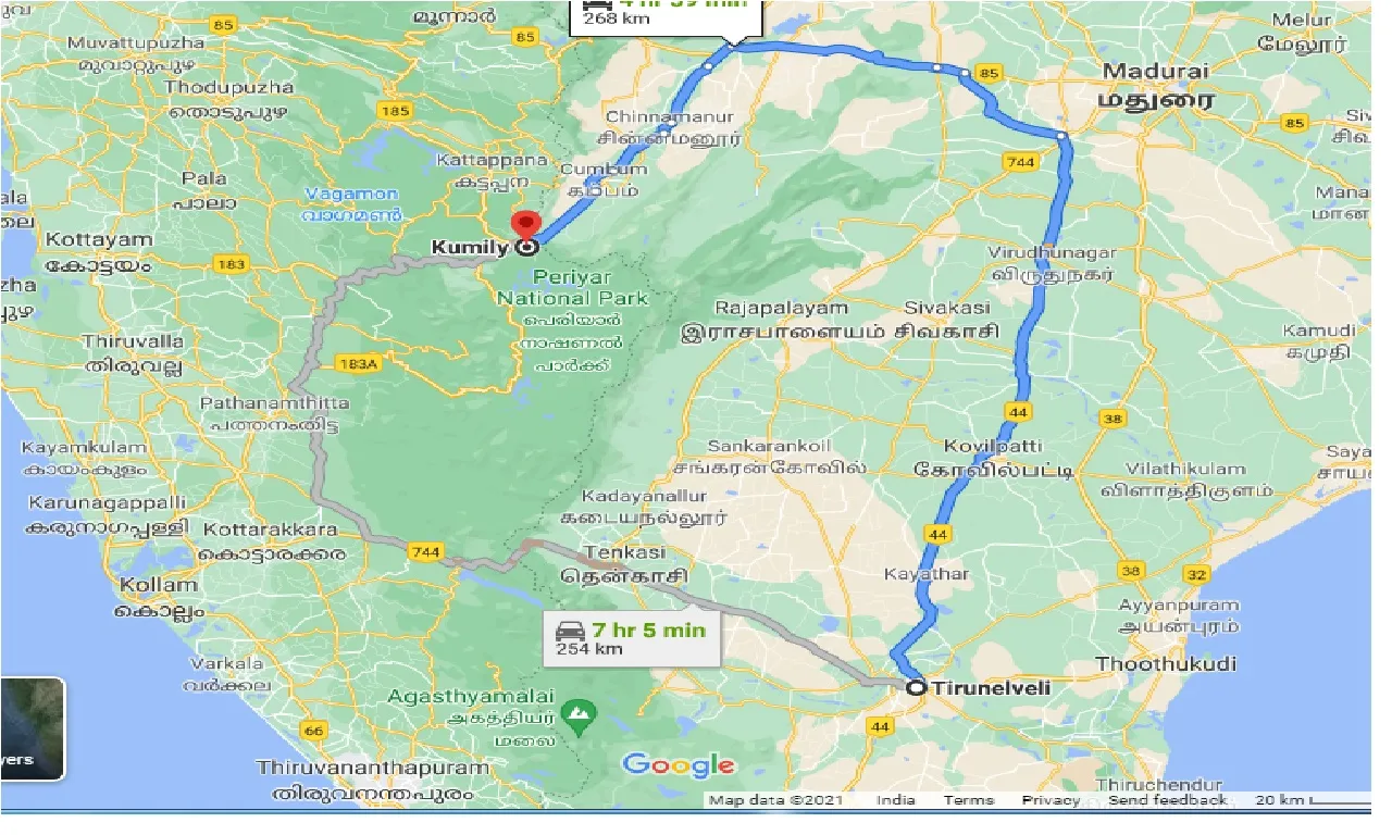 tirunelveli-to-kumily-one-way