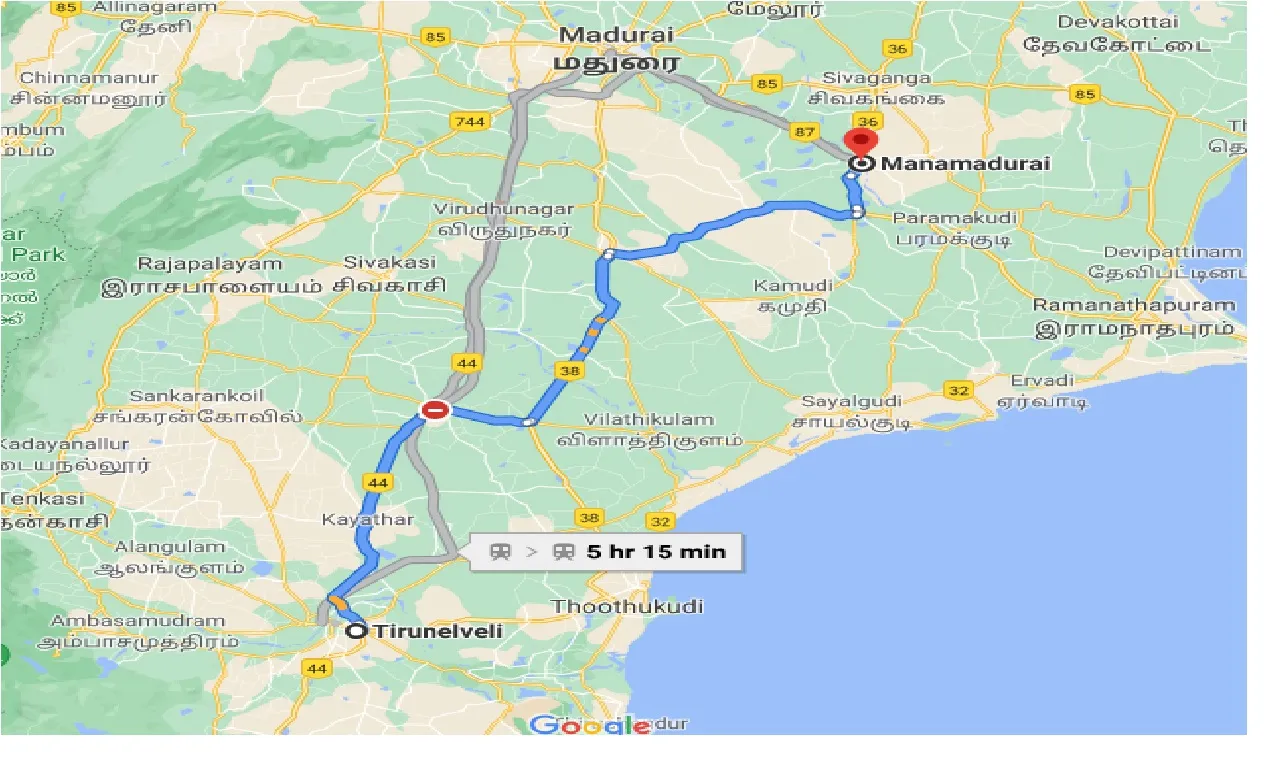 tirunelveli-to-manamadurai-one-way