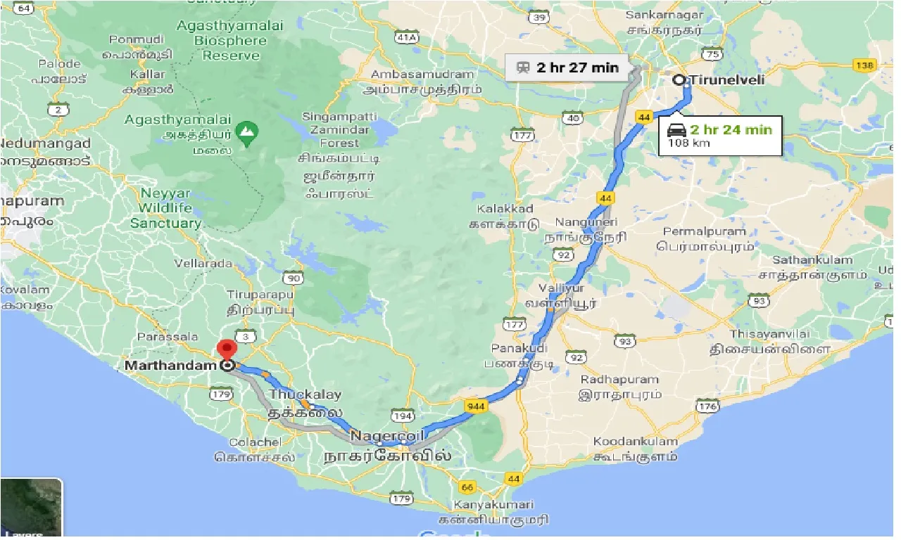tirunelveli-to-marthandam-one-way