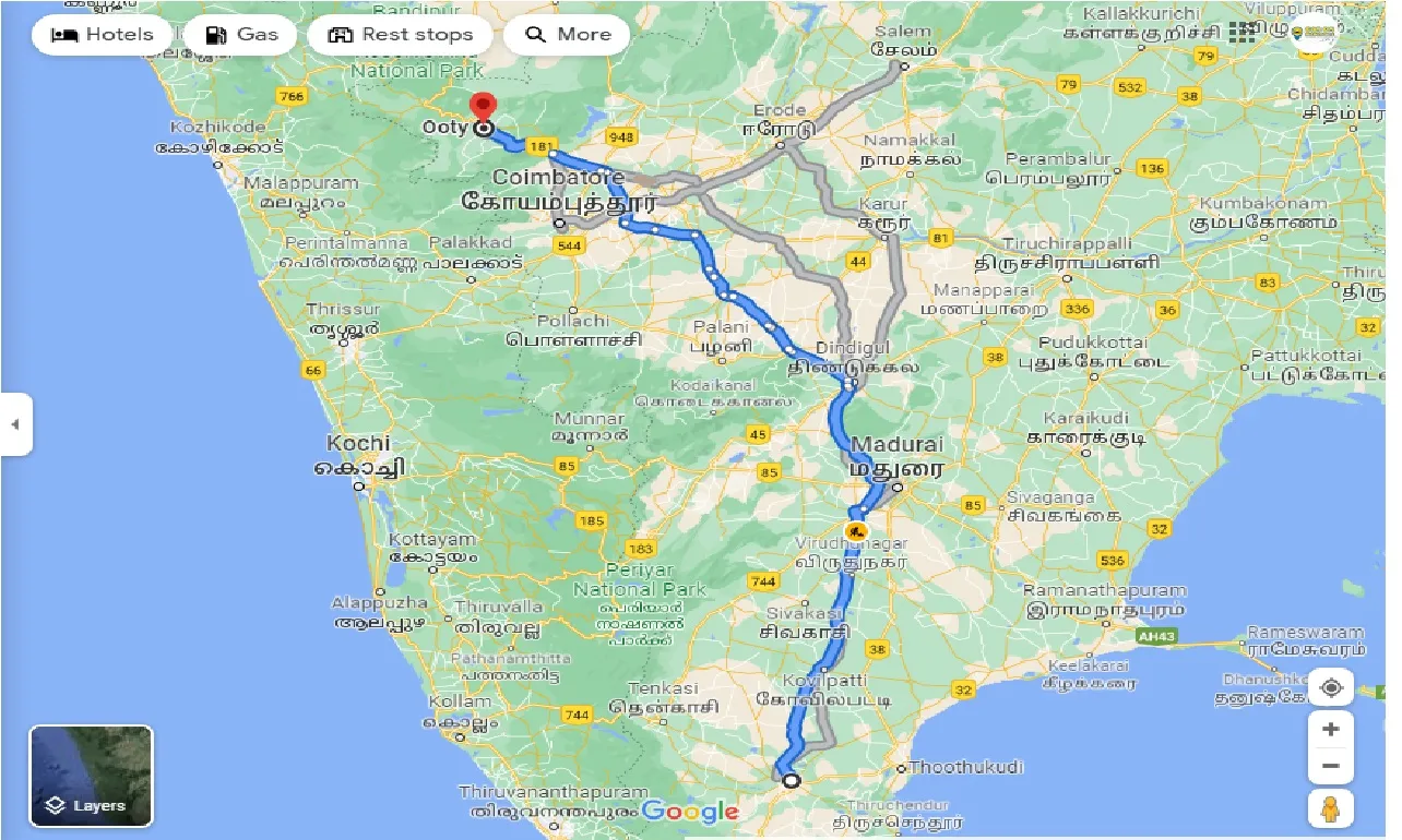 tirunelveli-to-ooty-one-way