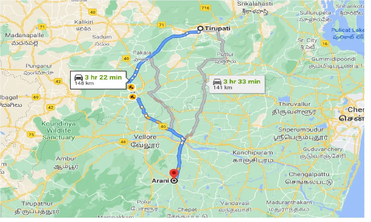 tirupati-to-arani-one-way