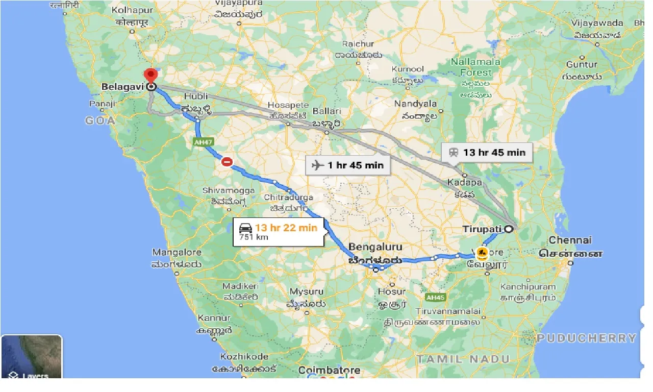 tirupati-to-belgaum-one-way