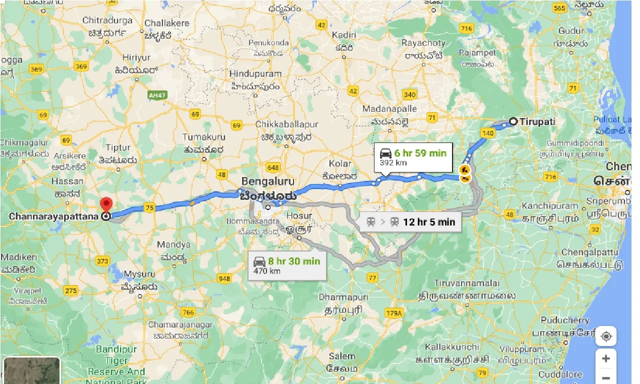 tirupati-to-channarayapattana-taxi