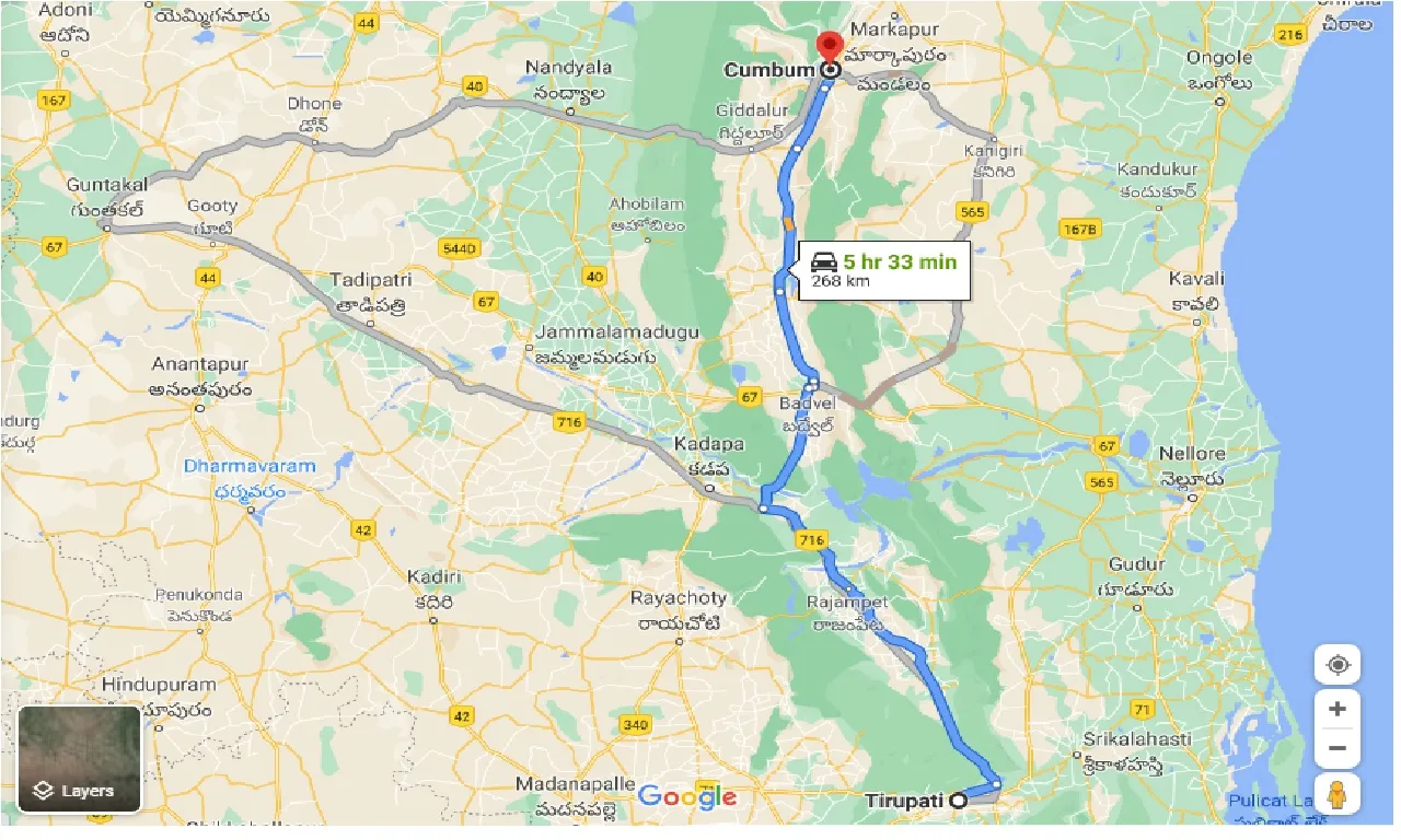 tirupati-to-cumbum-one-way