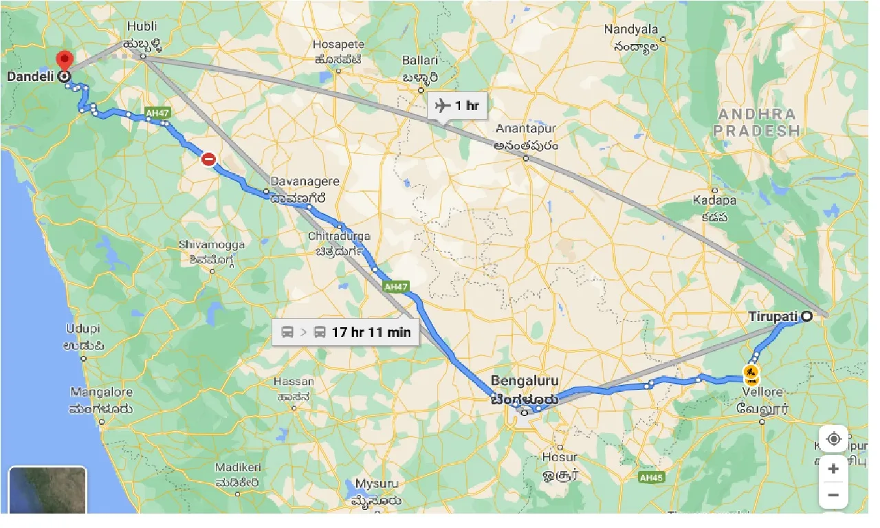 tirupati-to-dandeli-one-way