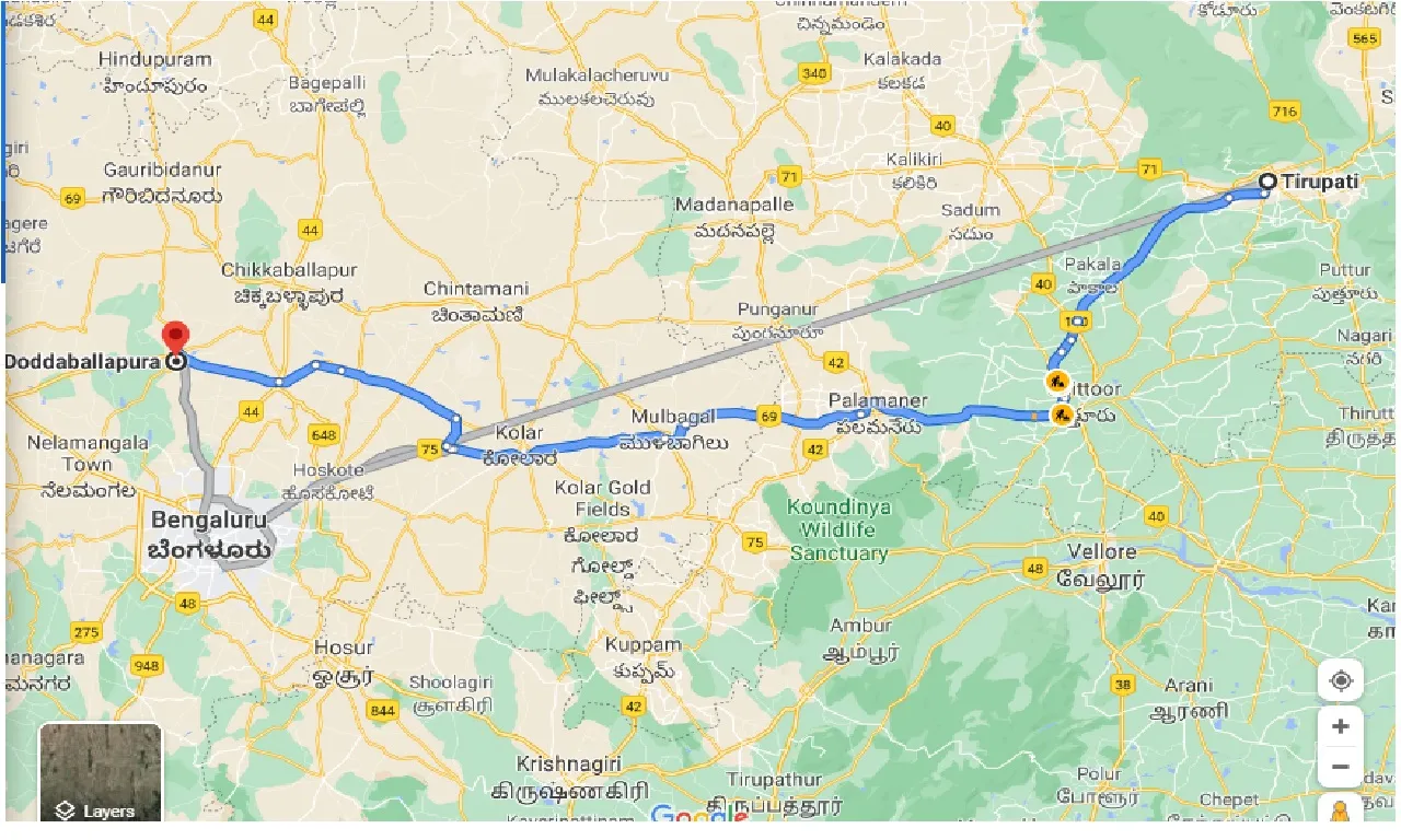 tirupati-to-doddaballapura-one-way