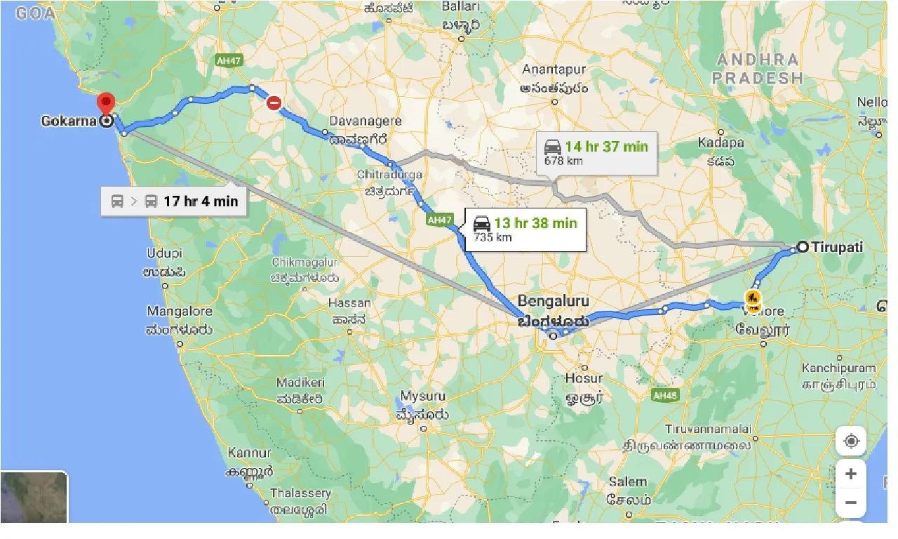 tirupati-to-gokarna-taxi