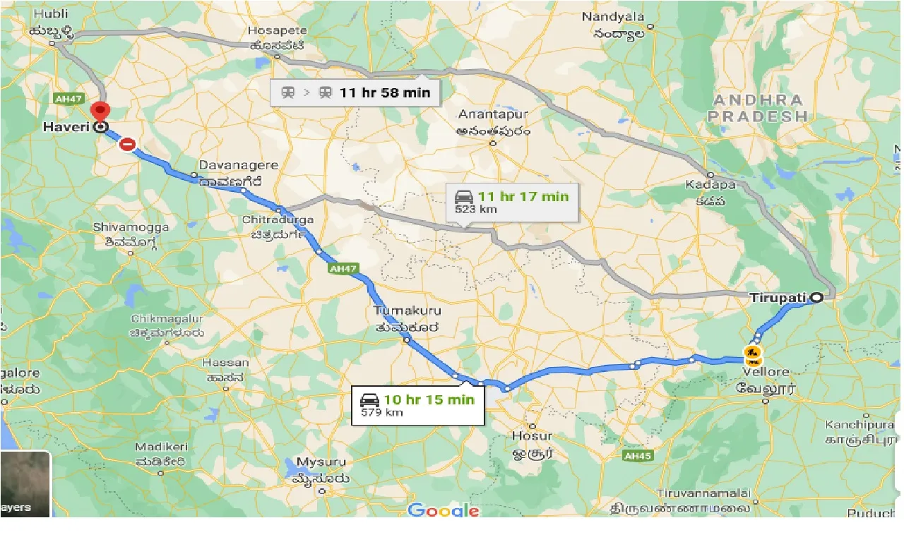 tirupati-to-haveri-one-way