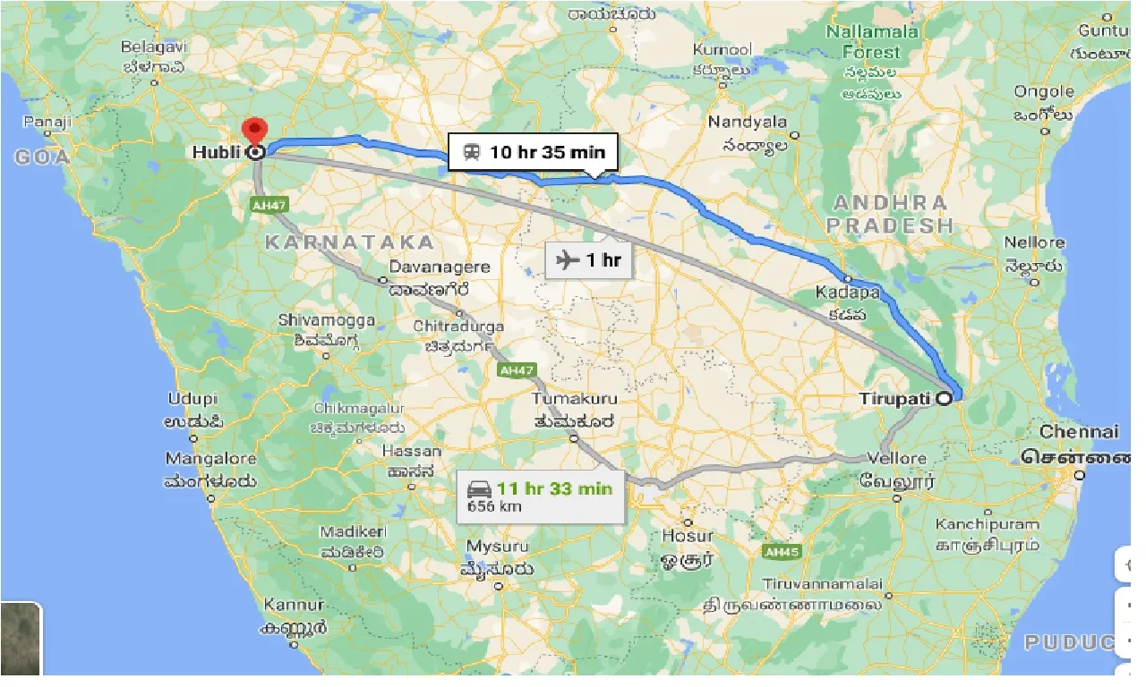 tirupati-to-hubli-taxi