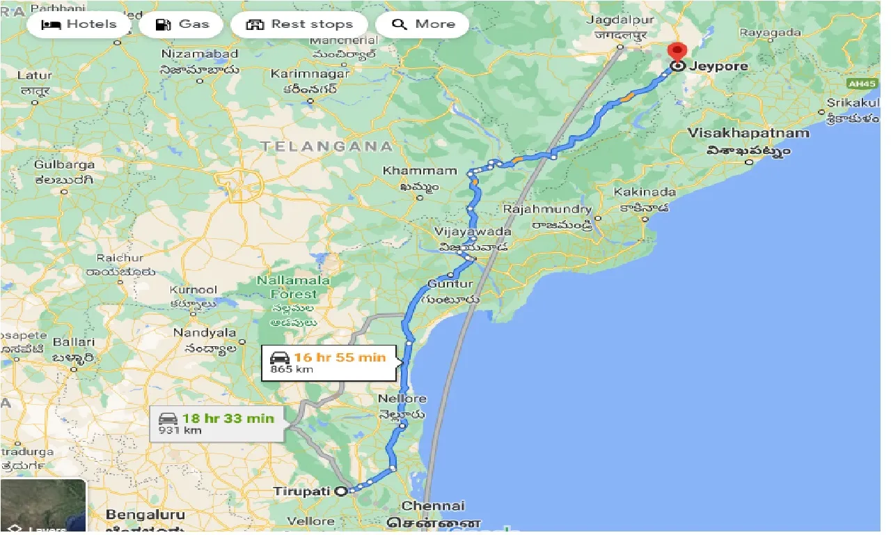 tirupati-to-jeypore-one-way