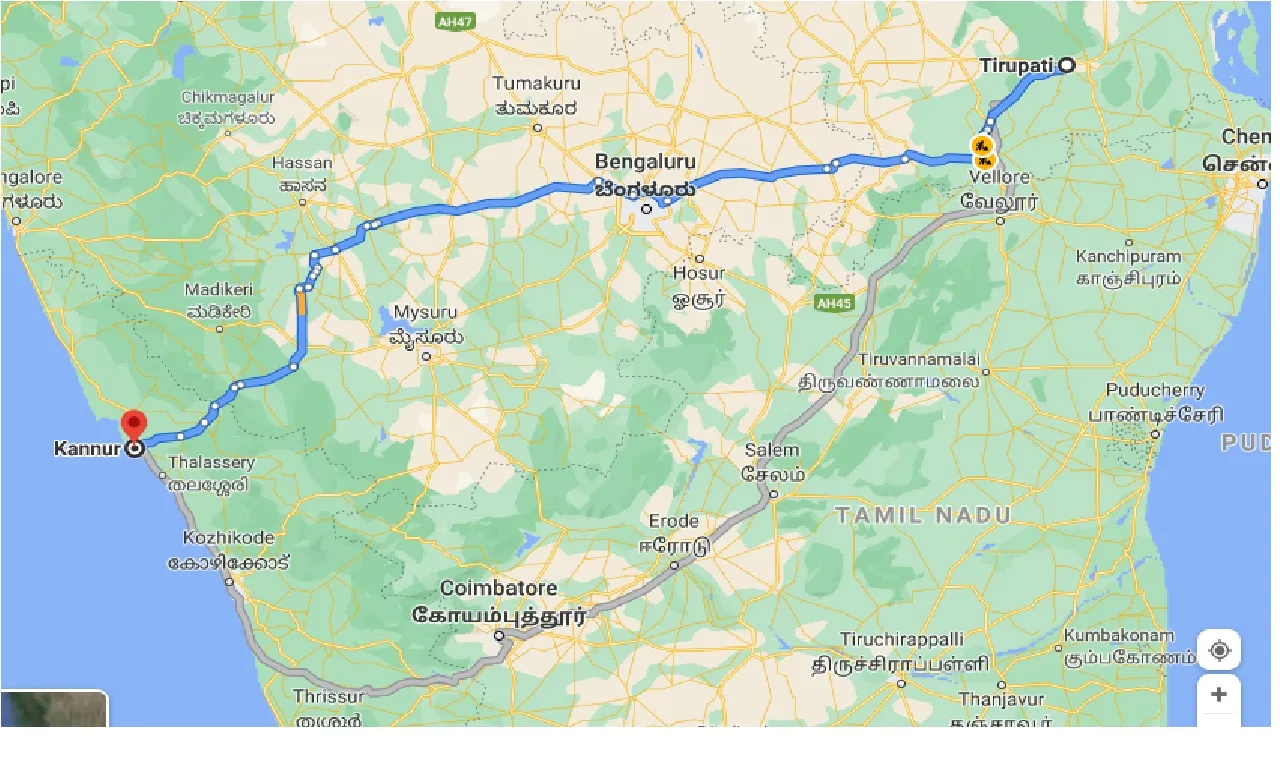 tirupati-to-kannur-one-way