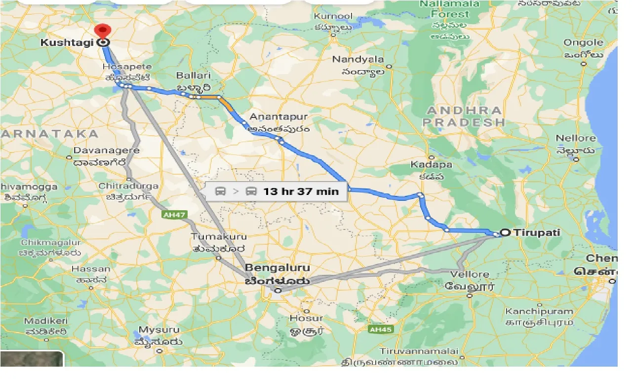 tirupati-to-kushtagi-taxi