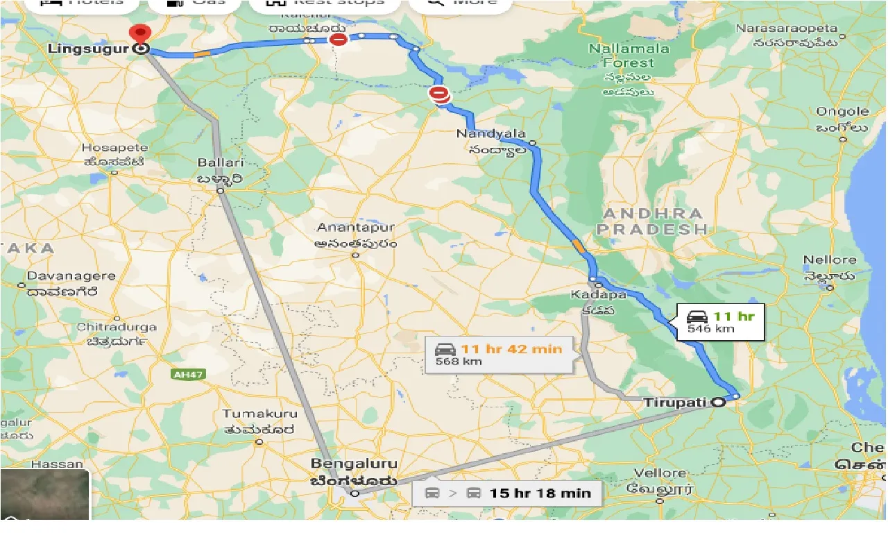 tirupati-to-lingsugur-one-way
