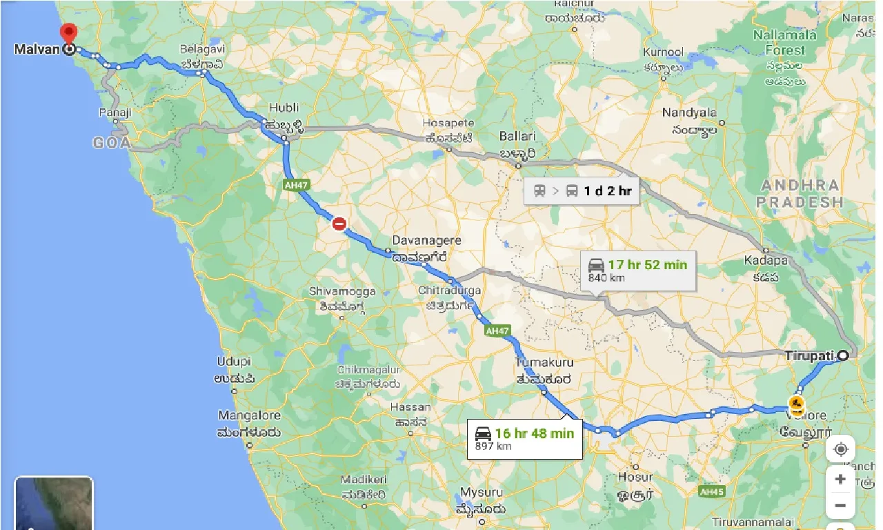tirupati-to-malvan-taxi