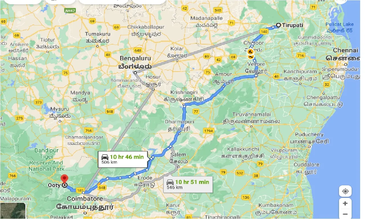 tirupati-to-ooty-one-way