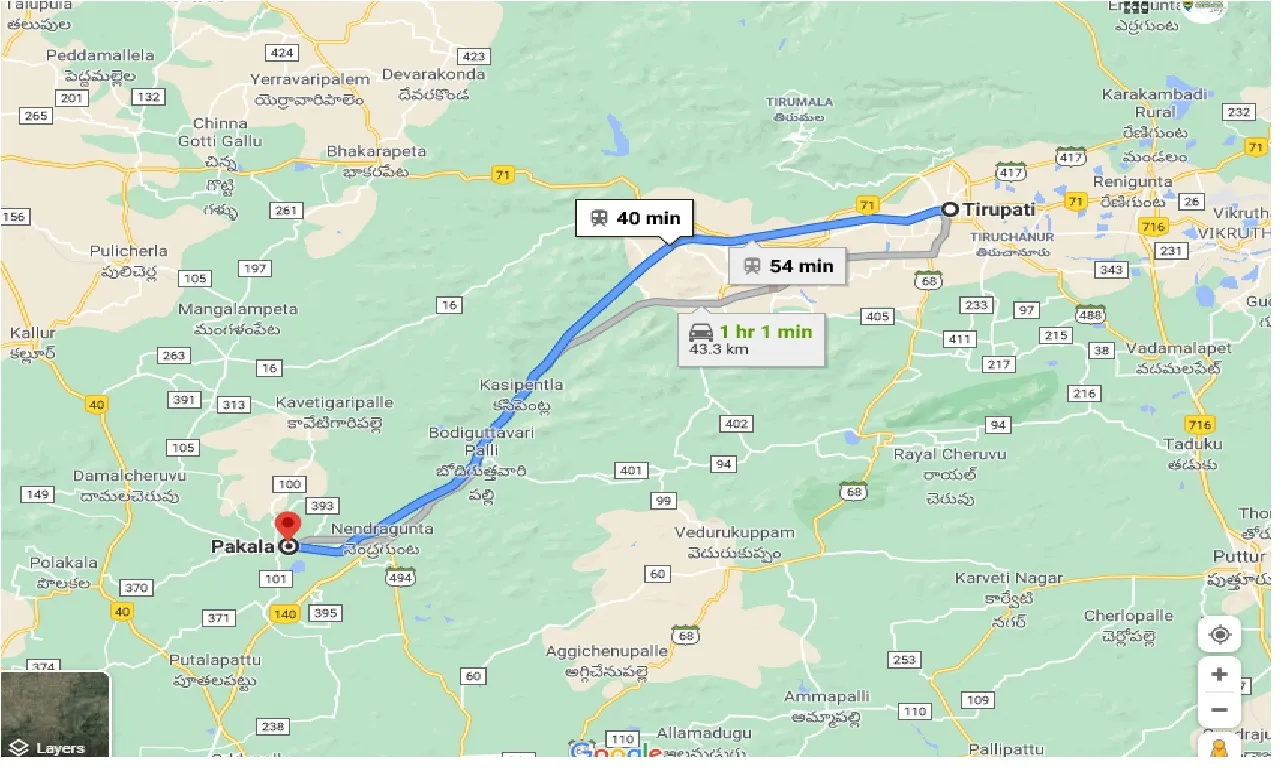 tirupati-to-pakala-one-way
