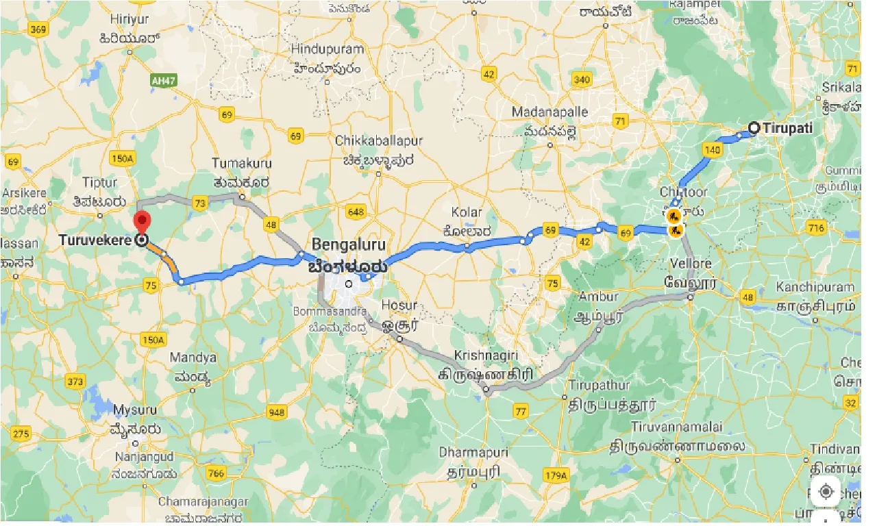 tirupati-to-turuvekere-one-way