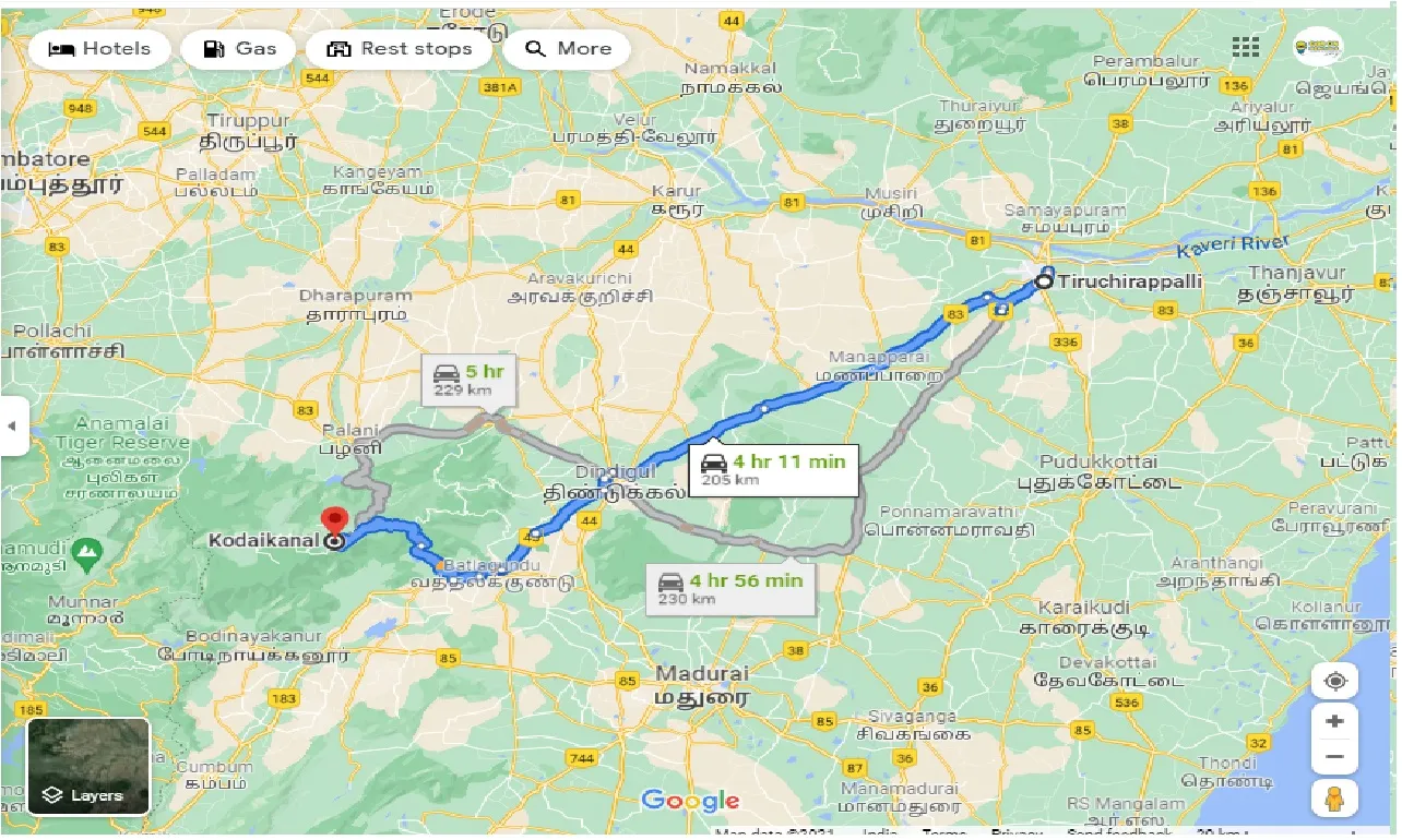 trichy-to-kodaikanal-one-way