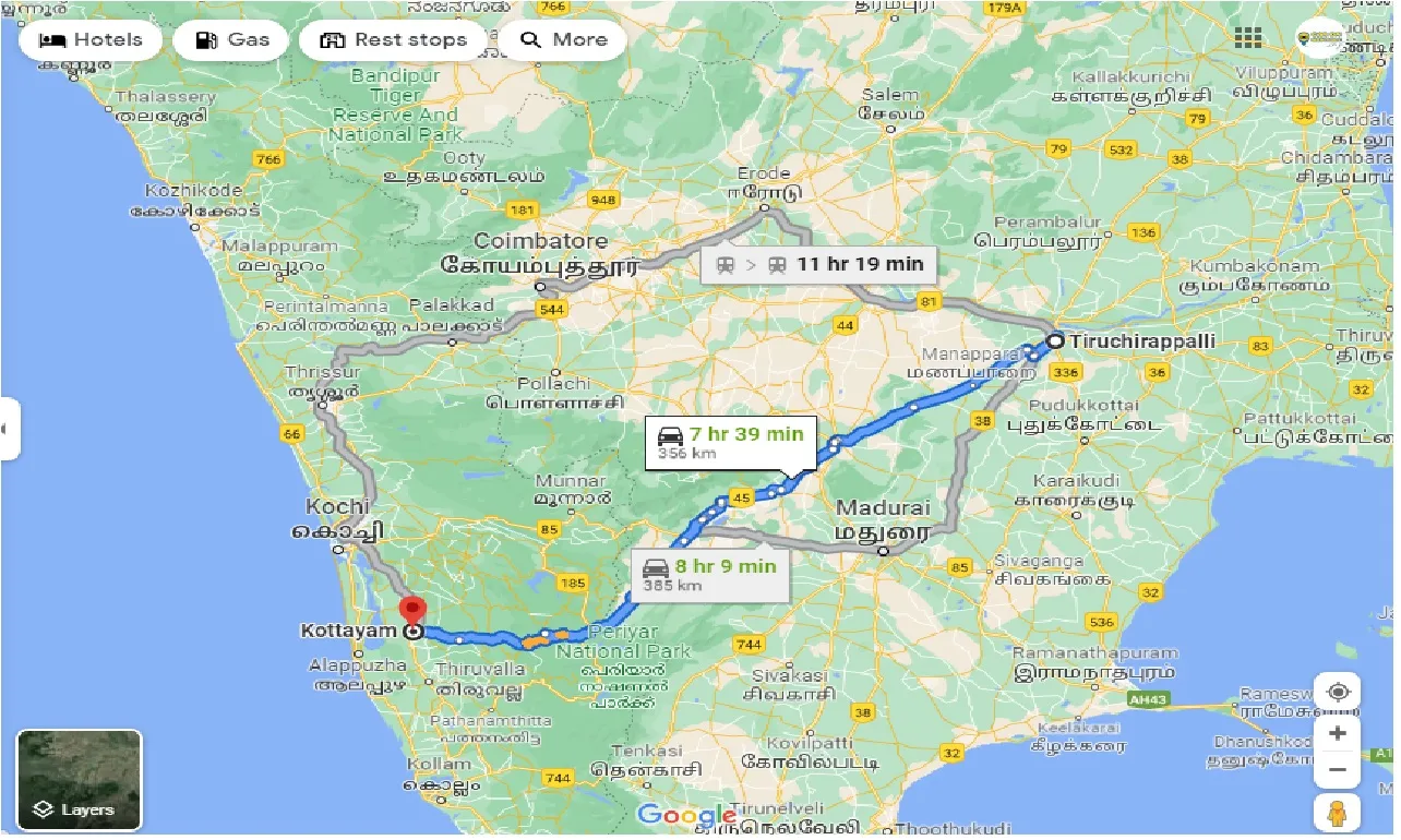trichy-to-kottayam-round-trip