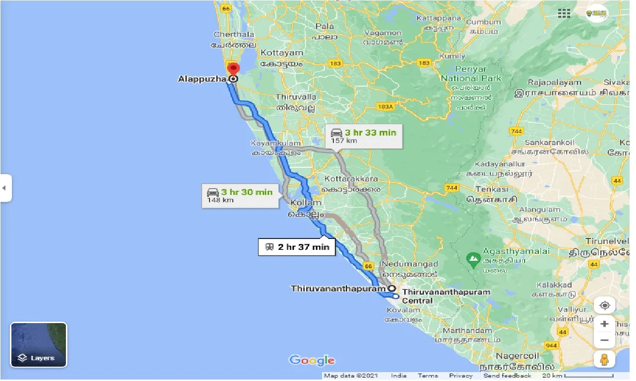 trivandrum-to-alleppey-one-way