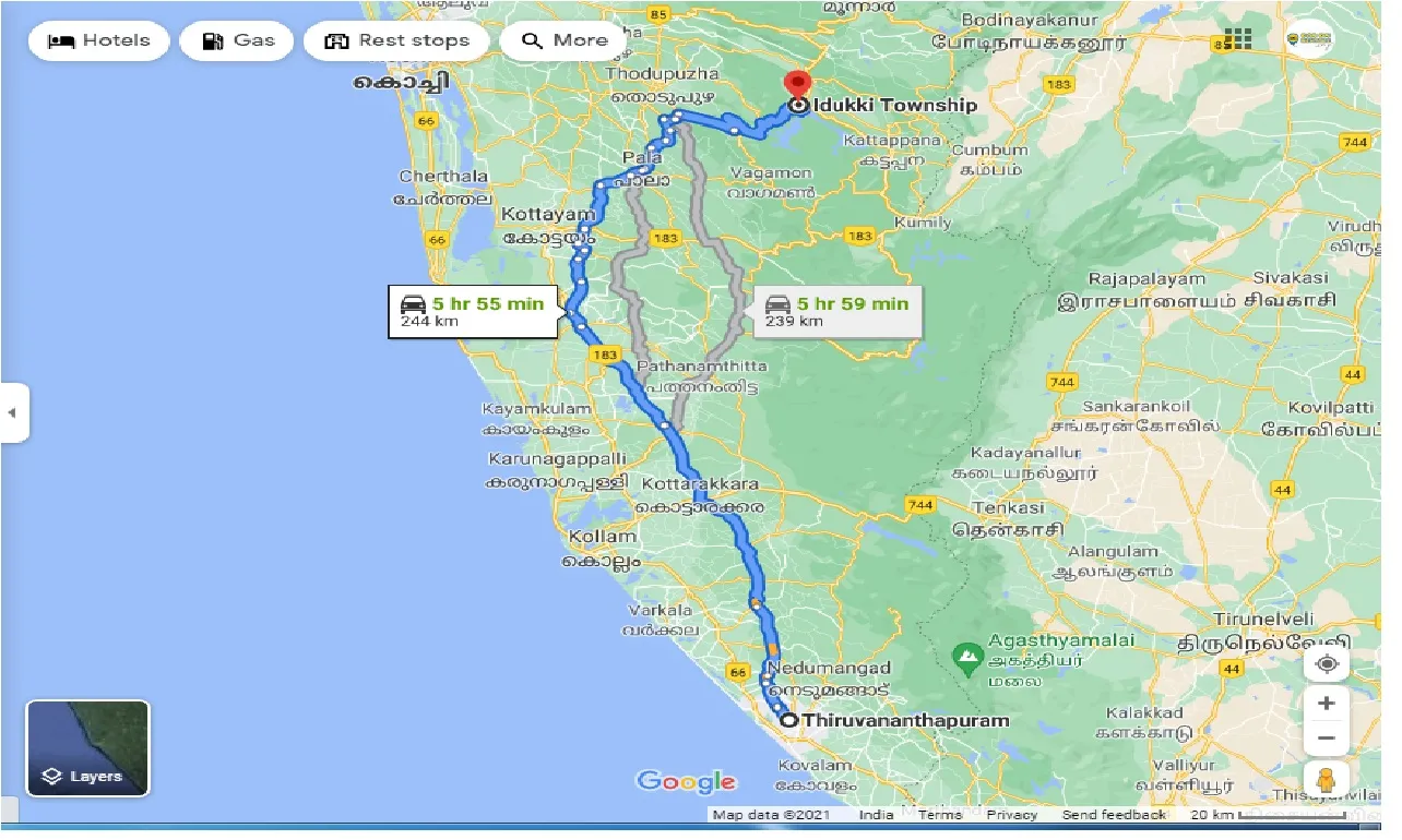 trivandrum-to-idukki-one-way