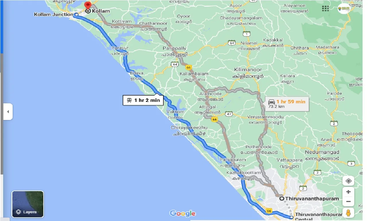 trivandrum-to-kollam-one-way