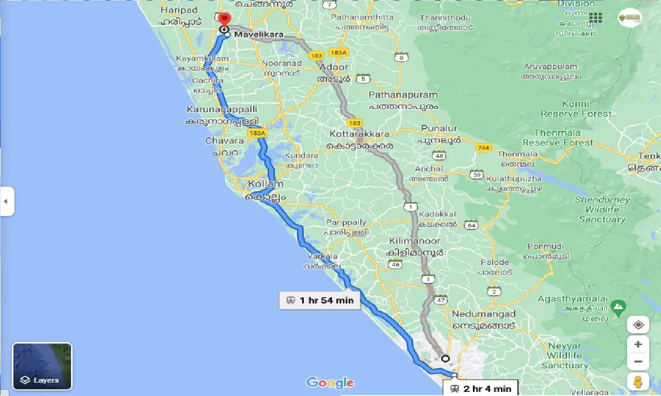 trivandrum-to-mavelikara-one-way