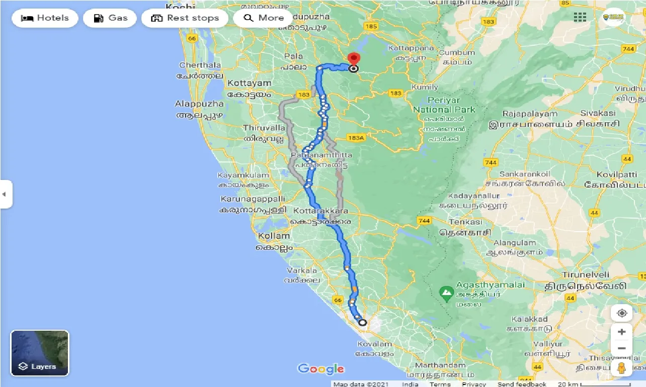 trivandrum-to-vagamon-one-way