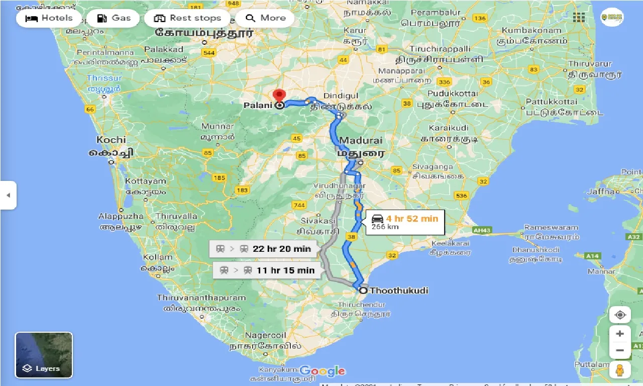 tuticorin-to-palani-round-trip