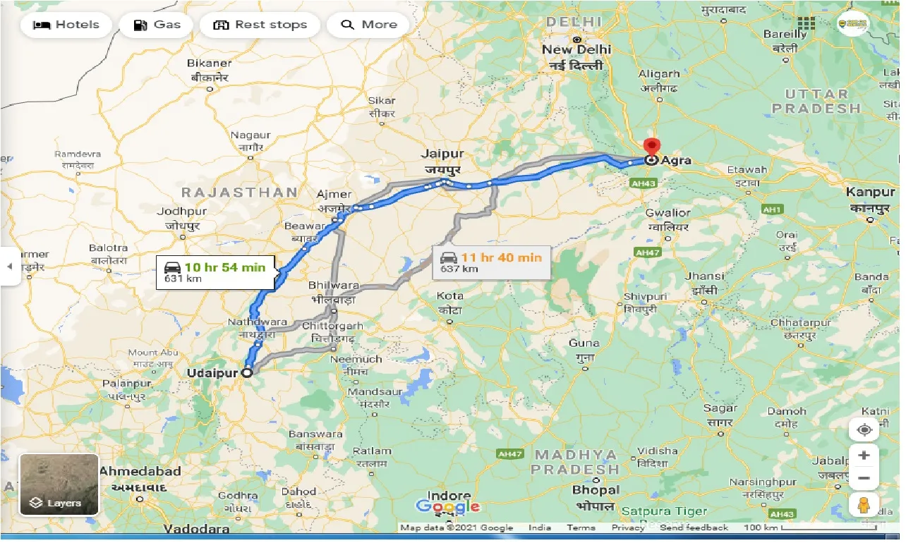 udaipur-to-agra-one-way