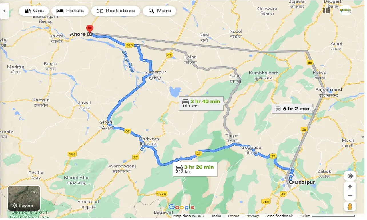 udaipur-to-ahore-taxi