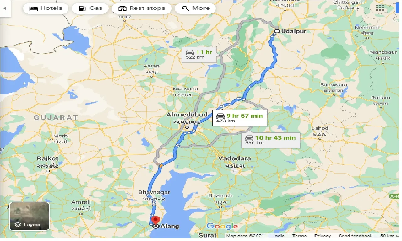 udaipur-to-alang-one-way