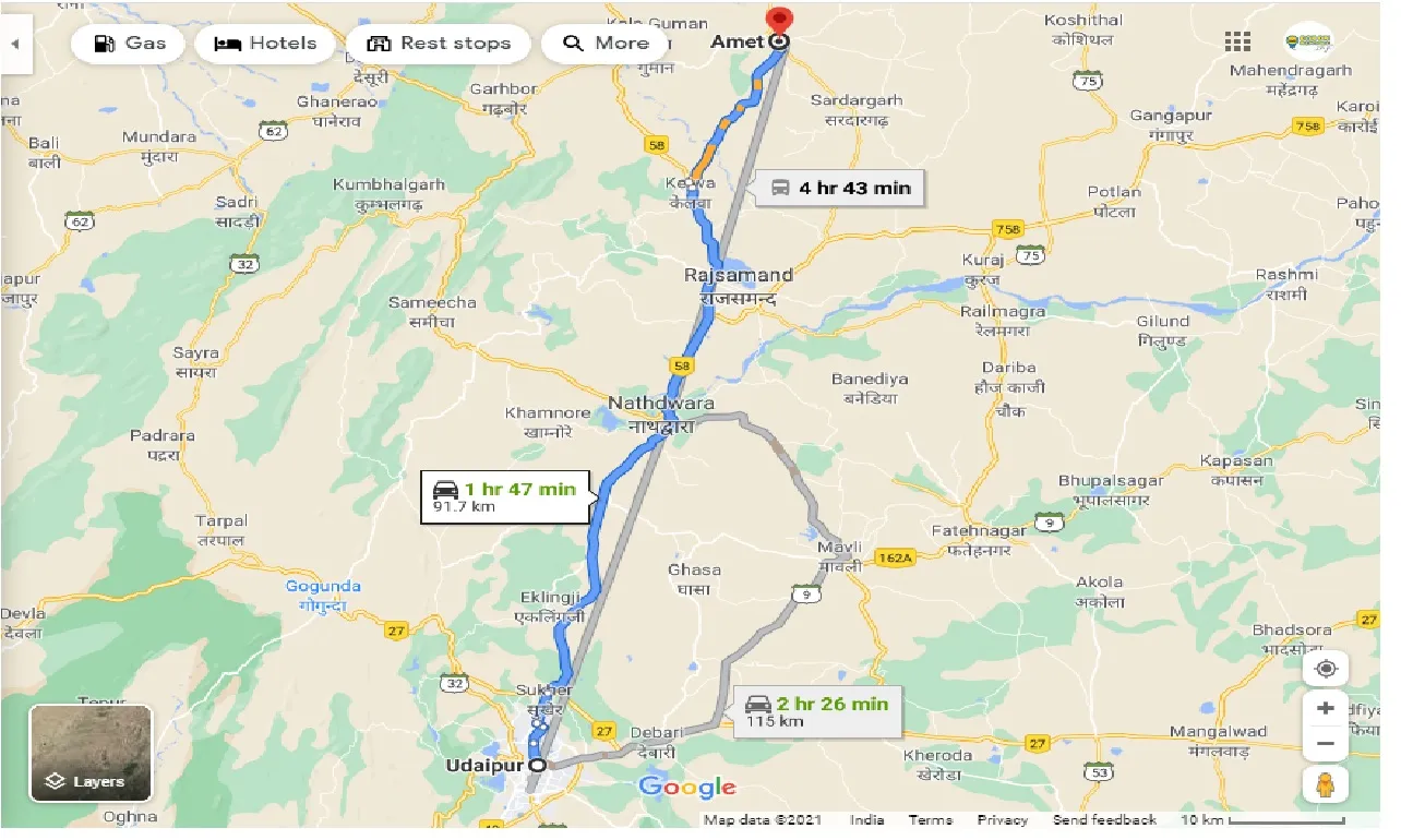 udaipur-to-amet-one-way