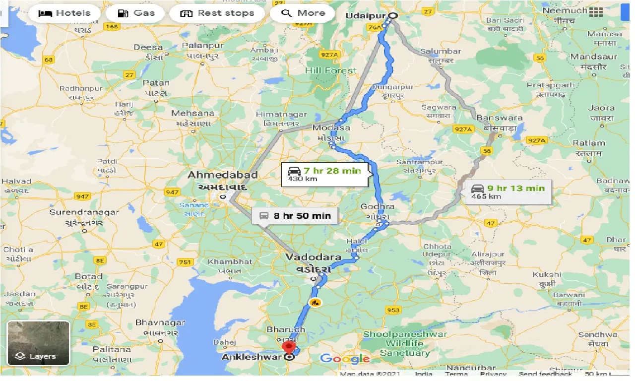 udaipur-to-ankleshwar-taxi