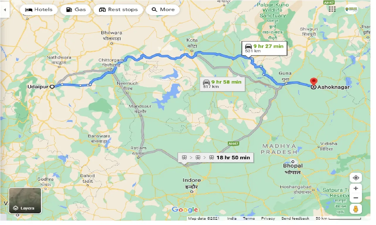 udaipur-to-ashoknagar-one-way