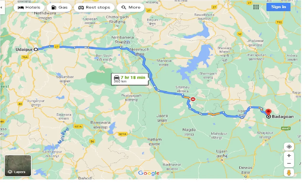 udaipur-to-badagoan-one-way