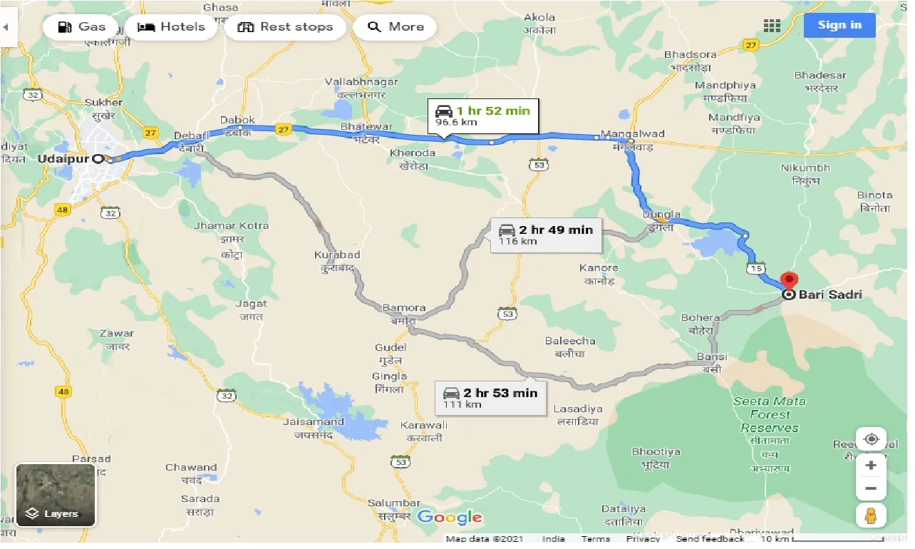 udaipur-to-bar-sadri-one-way
