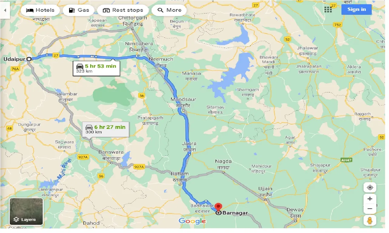 udaipur-to-barnagar-one-way