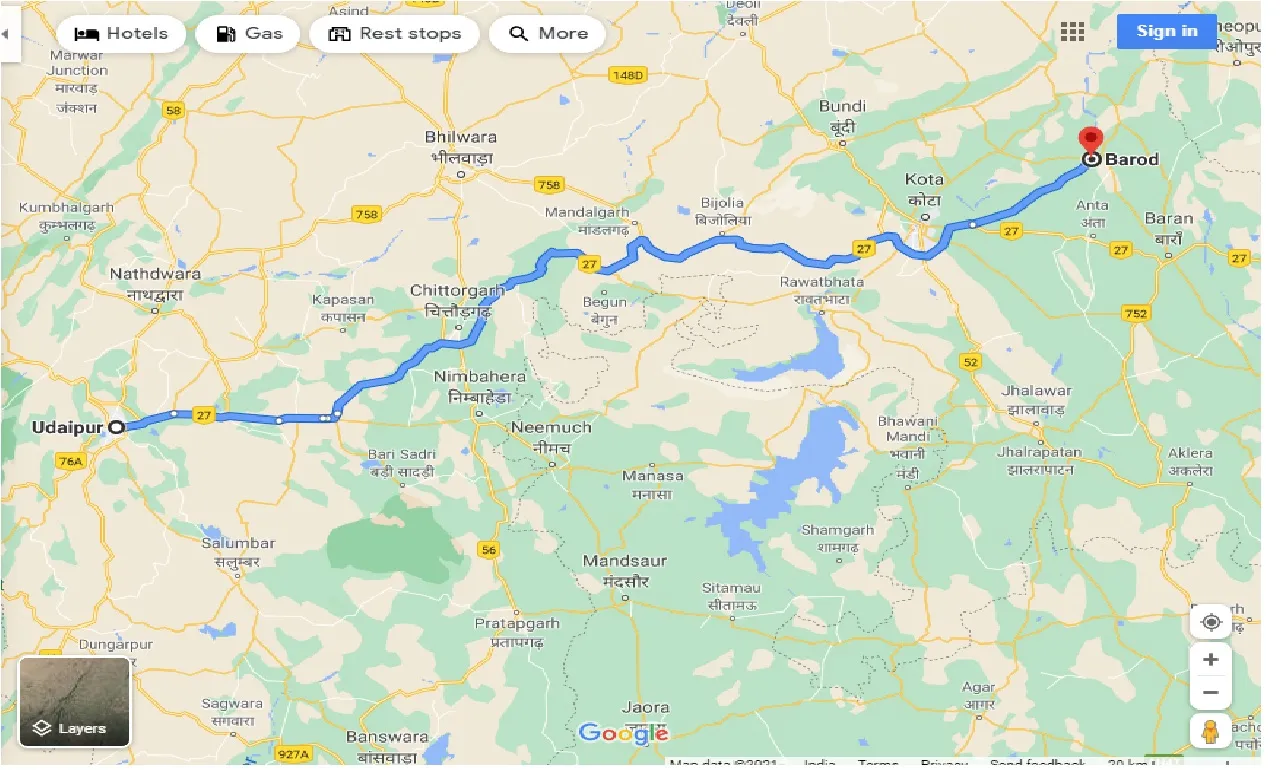 udaipur-to-barod-one-way
