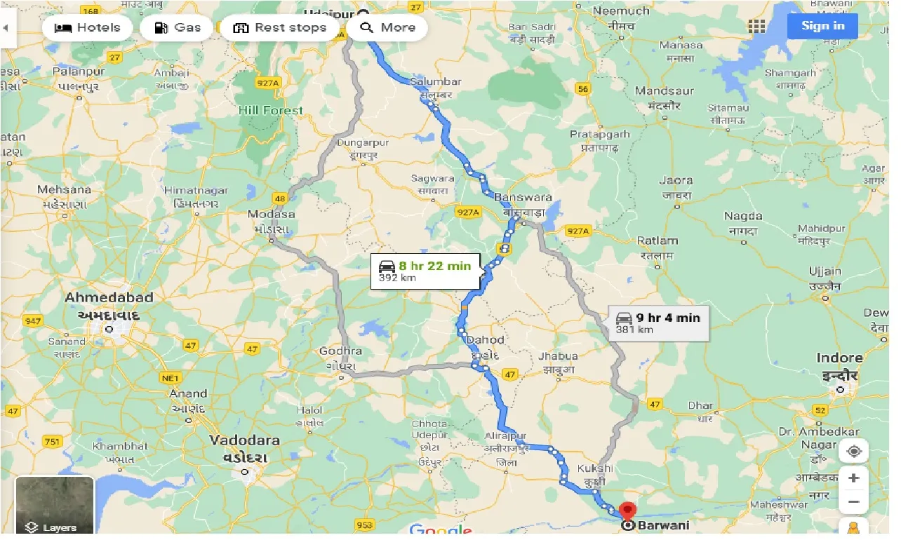 udaipur-to-barwani-one-way