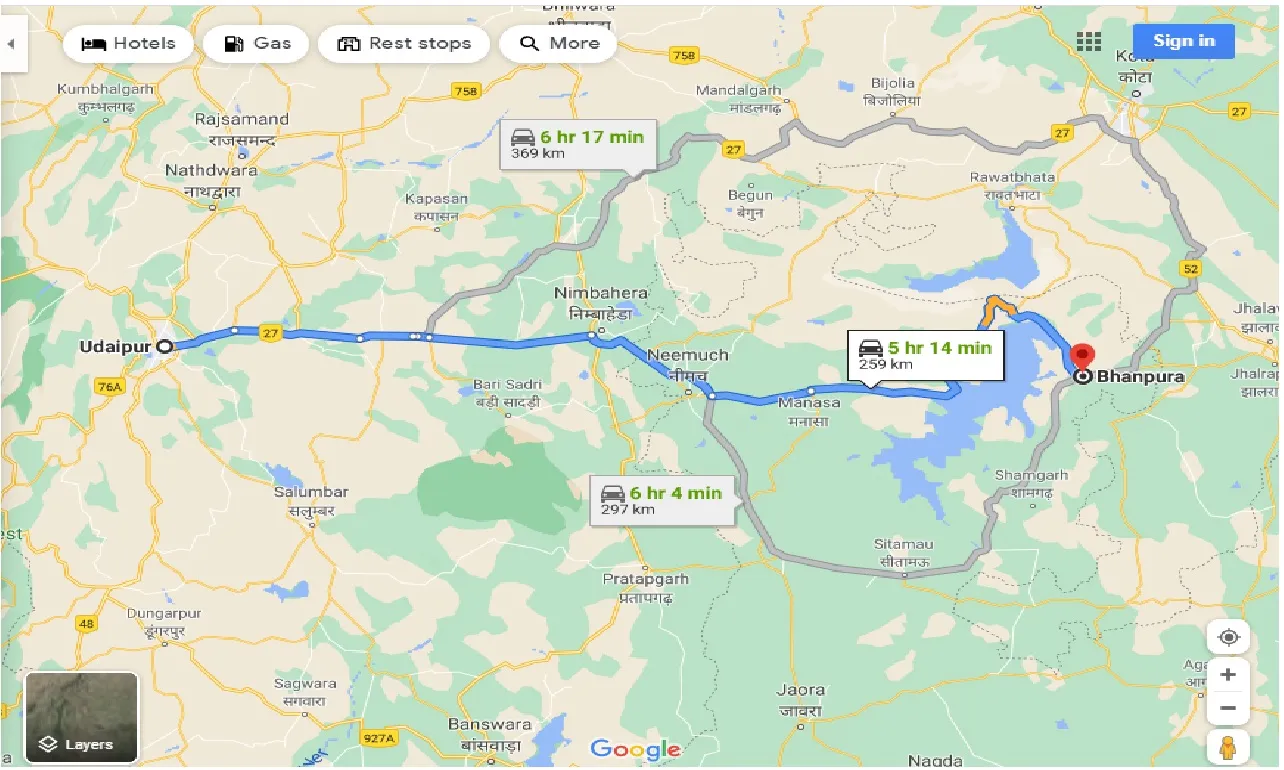 udaipur-to-bhanpura-one-way