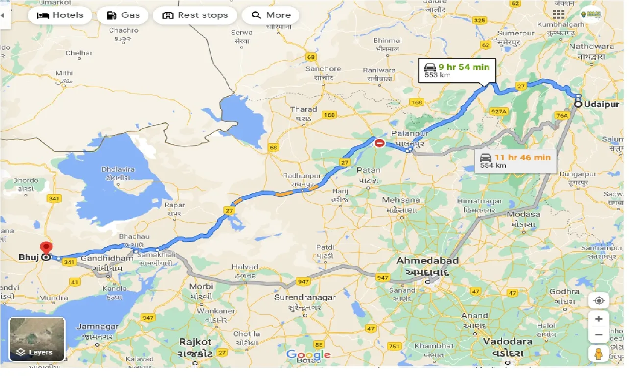 udaipur-to-bhuj-taxi