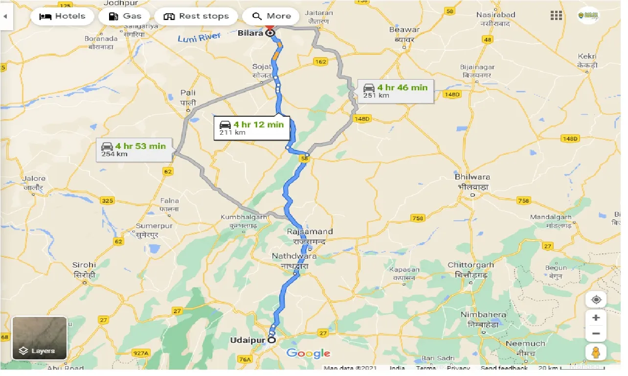 udaipur-to-bilara-one-way