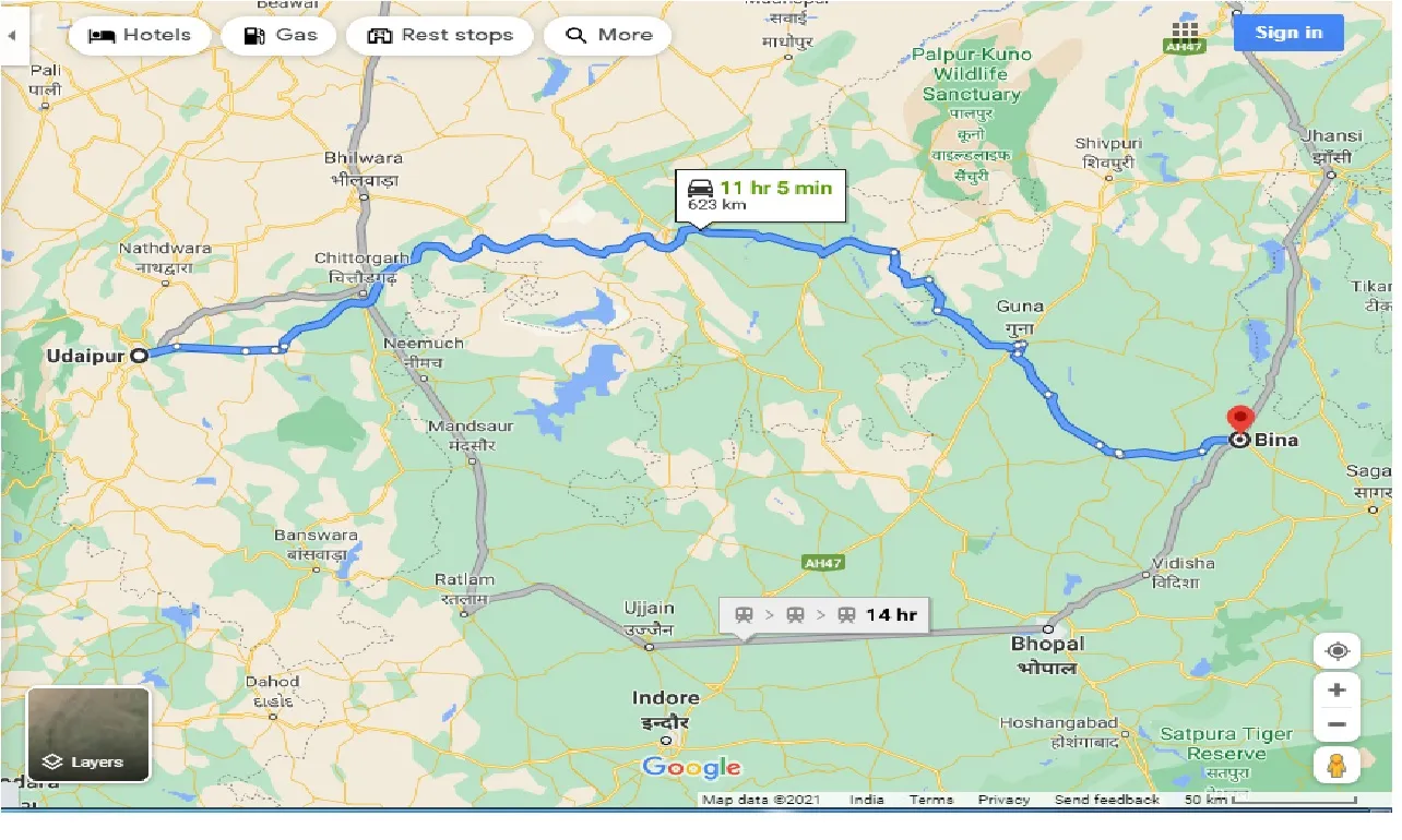 udaipur-to-bina-one-way