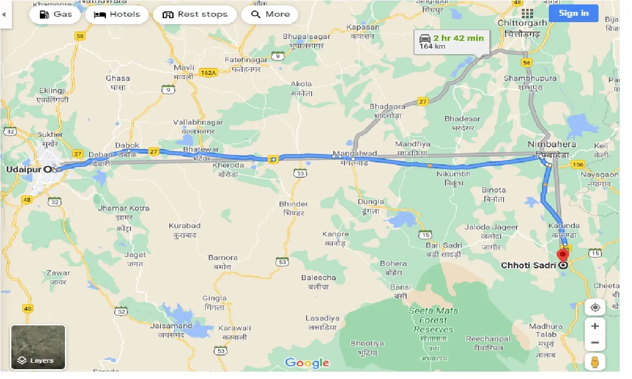 udaipur-to-chhoti-sadri-one-way