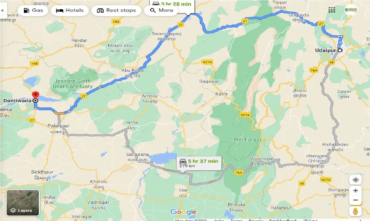udaipur-to-dantiwada-taxi